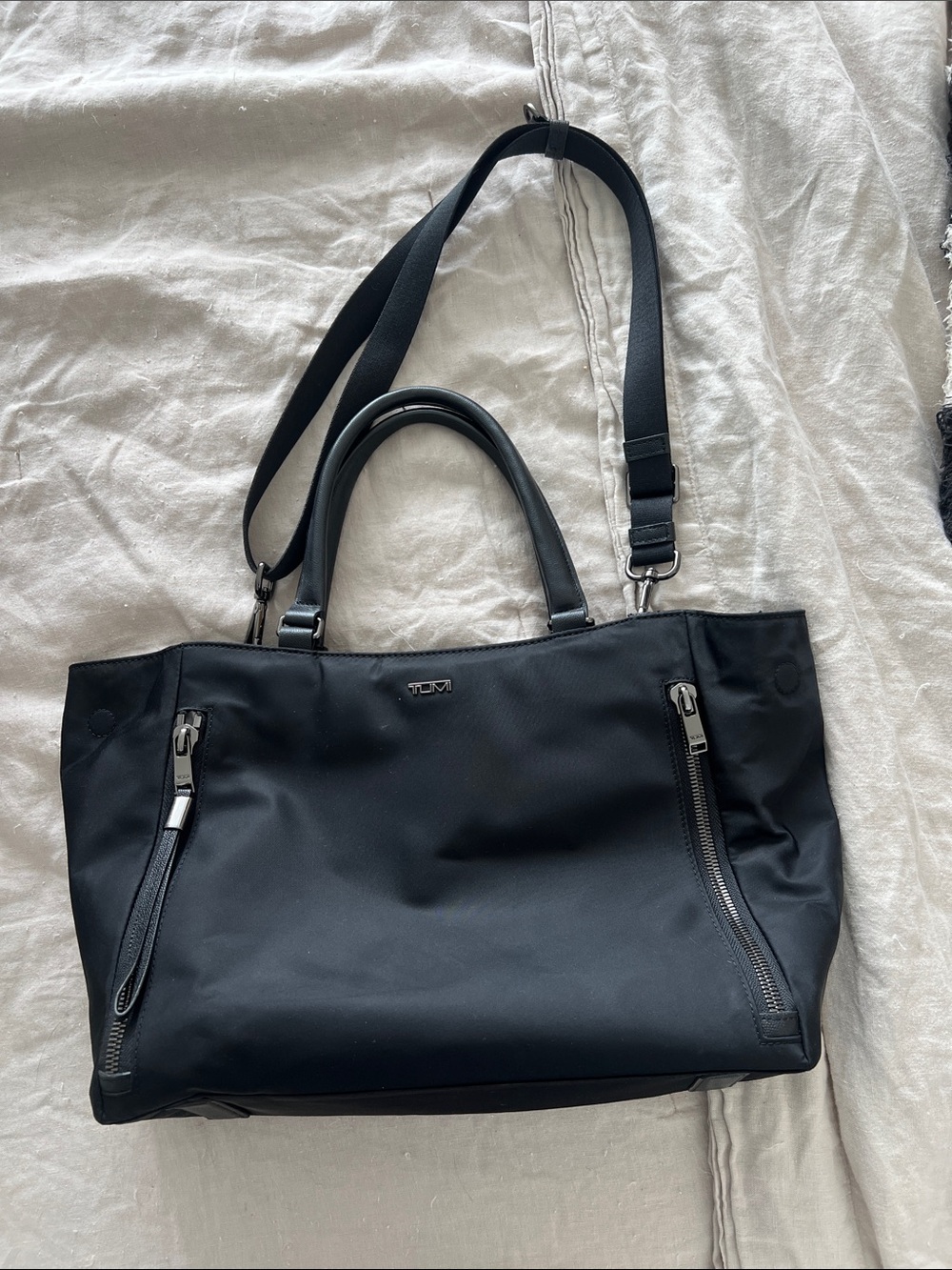 Tumi Black Nylon Travel Bag